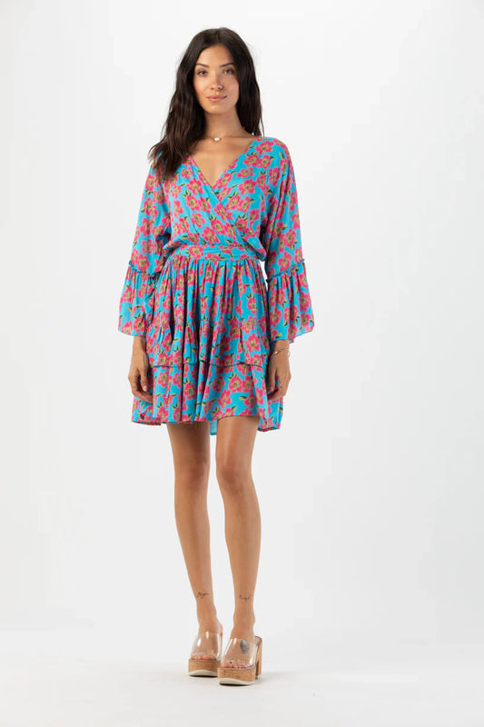 Tiare Hawaii Felix Mini Dress - Poipu Turquoise