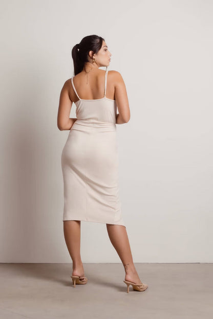 Tobi Common Sense Slit Wrap Midi Dress