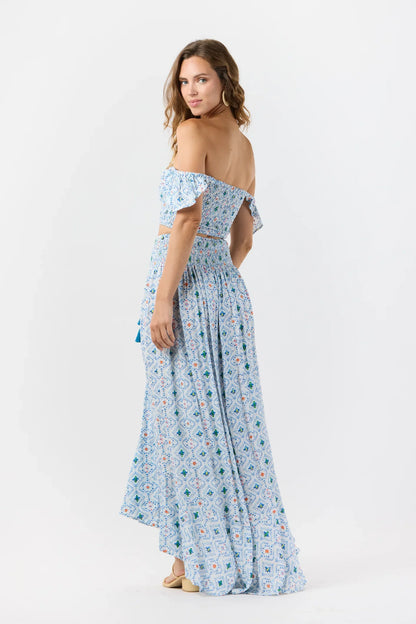 Tiare Hawaii Hollie Crop Top Naturals - Sedona Blue