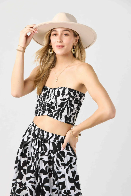 Tiare Hawaii Hollie Crop Top Sleeveless - Bora Bora Black
