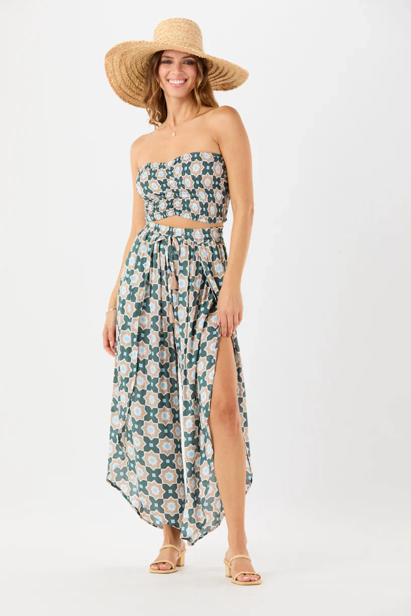 Tiare Hawaii Hollie Crop Top Sleeveless - Casablanca Moss Sand