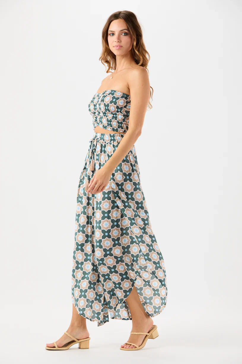 Tiare Hawaii Hollie Crop Top Sleeveless - Casablanca Moss Sand