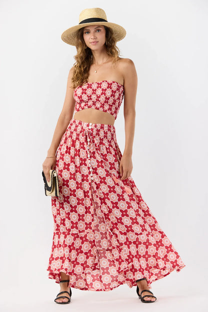 Tiare Hawaii Hollie Crop Top Sleeveless - Casablanca Red