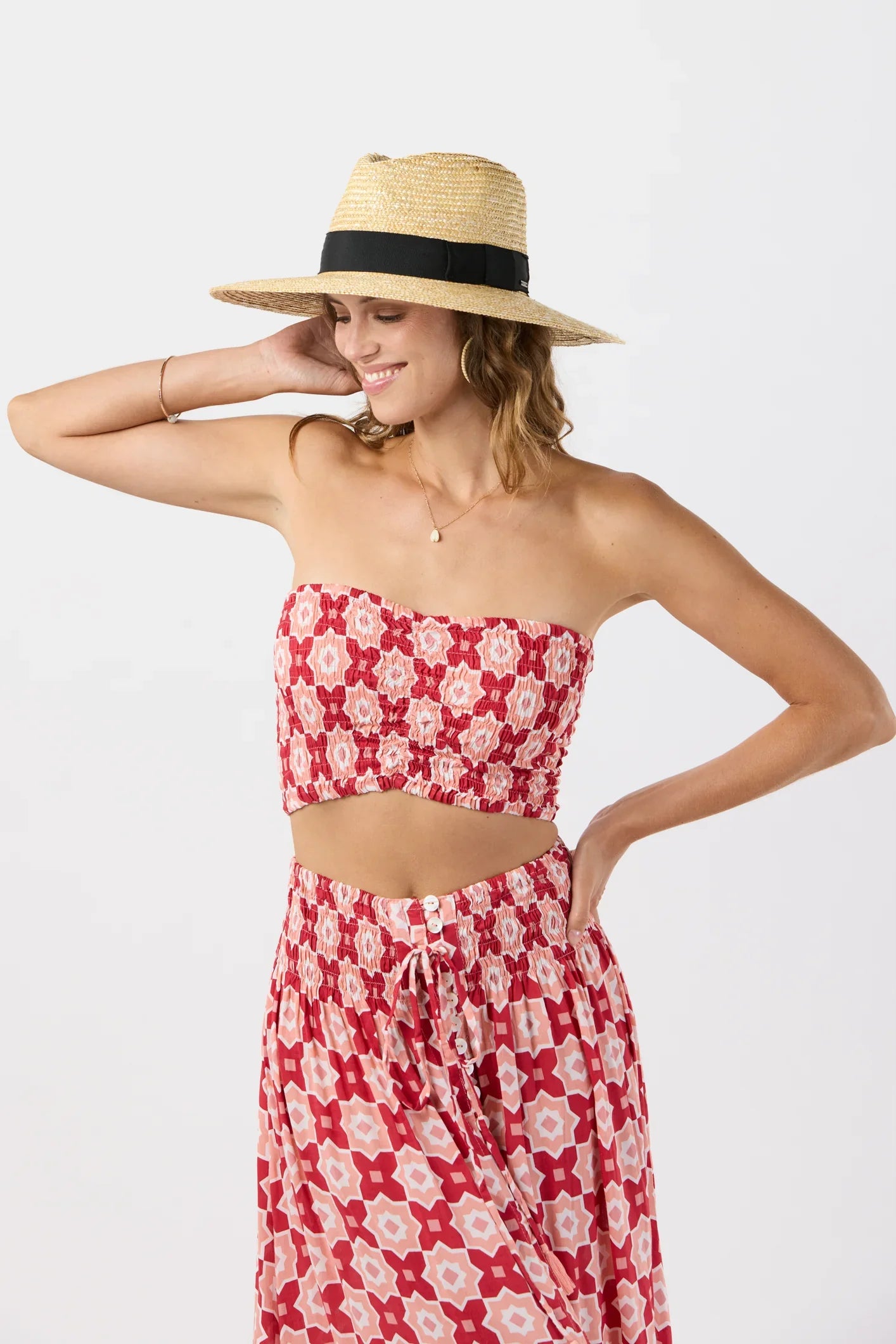 Tiare Hawaii Hollie Crop Top Sleeveless - Casablanca Red