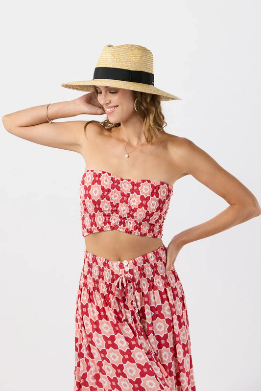 Tiare Hawaii Hollie Crop Top Sleeveless - Casablanca Red