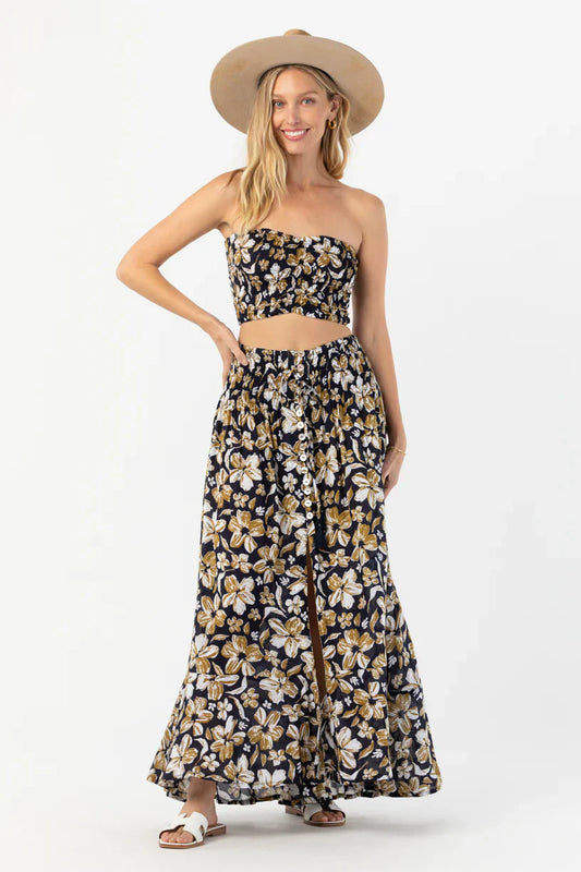 Tiare Hawaii Hollie Crop Top Sleeveless - Lihue Black