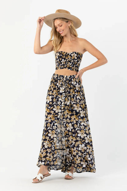 Tiare Hawaii Hollie Crop Top Sleeveless - Lihue Black
