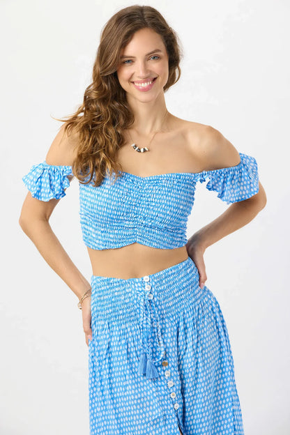Tiare Hawaii Hollie Crop Top - Sleet Sky
