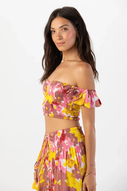 Tiare Hawaii Hollie Crop Top - Watercolor Dreams Mauve