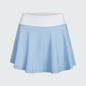 Watskin Sunwear Isabel Ribbed Tennis Skirt in Sky Blue and White