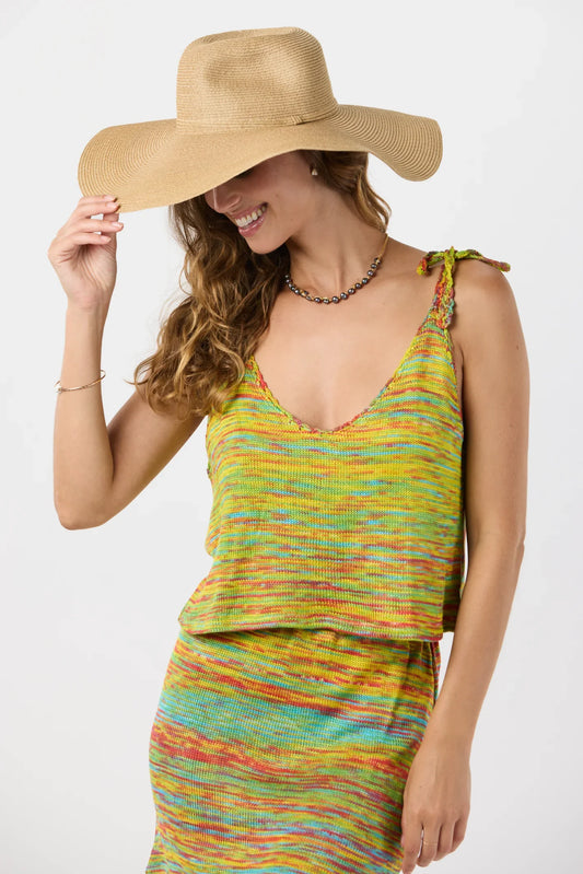 Tiare Hawaii Island Moon Top - Striped Rainbow