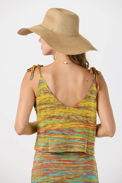 Tiare Hawaii Island Moon Top - Striped Rainbow