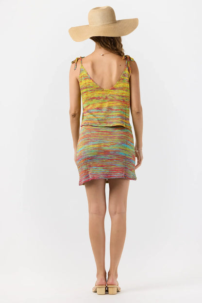 Tiare Hawaii Island Moon Top - Striped Rainbow