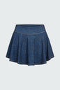 Watskin Sunwear Isabel Tennis Skirt in Denim Blue