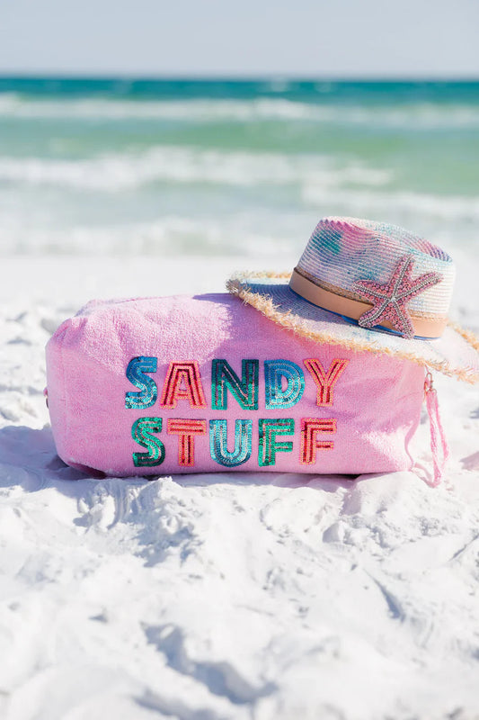 Judith March SANDY STUFF PINK TERRY BAG