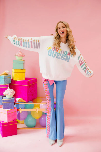 Judith March BIRTHDAY QUEEN WHITE PULLOVER