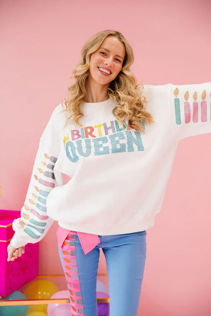 Judith March BIRTHDAY QUEEN WHITE PULLOVER