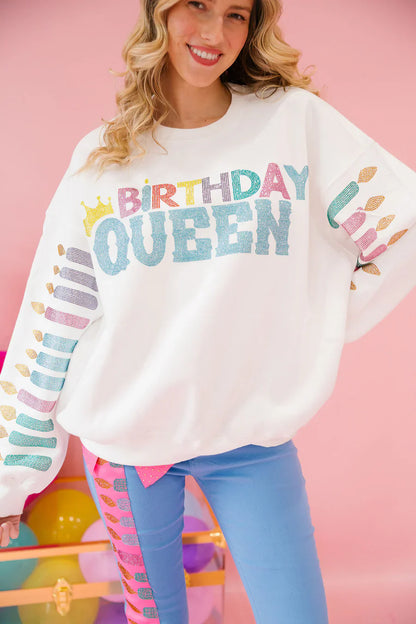 Judith March BIRTHDAY QUEEN WHITE PULLOVER