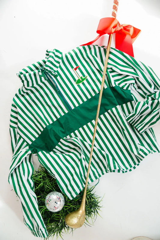 Judith March 18TH HOLE GREEN STRIPED JACKET