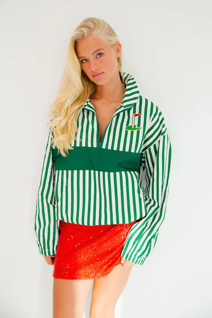 Judith March 18TH HOLE GREEN STRIPED JACKET
