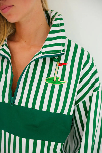 Judith March 18TH HOLE GREEN STRIPED JACKET
