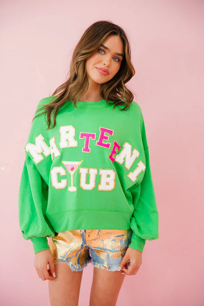 Judith March MARTEENI CLUB GREEN PULLOVER