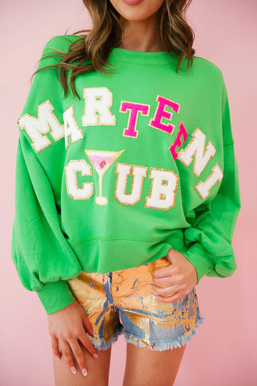 Judith March MARTEENI CLUB GREEN PULLOVER