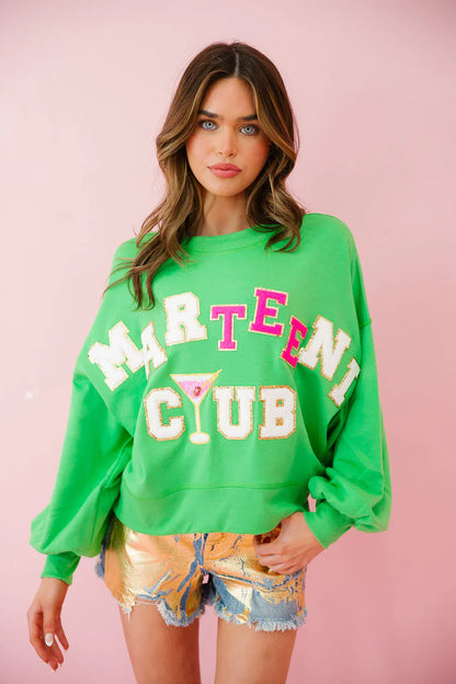 Judith March MARTEENI CLUB GREEN PULLOVER