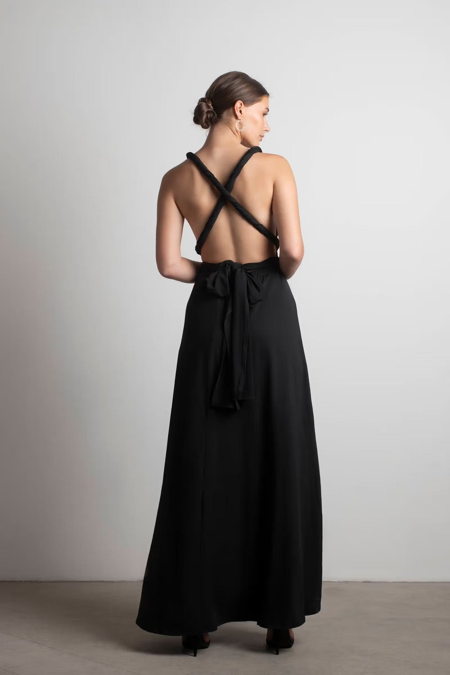 Tobi Think It Through Multiway High Slit Maxi Dress