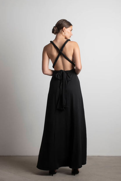 Tobi Think It Through Multiway High Slit Maxi Dress