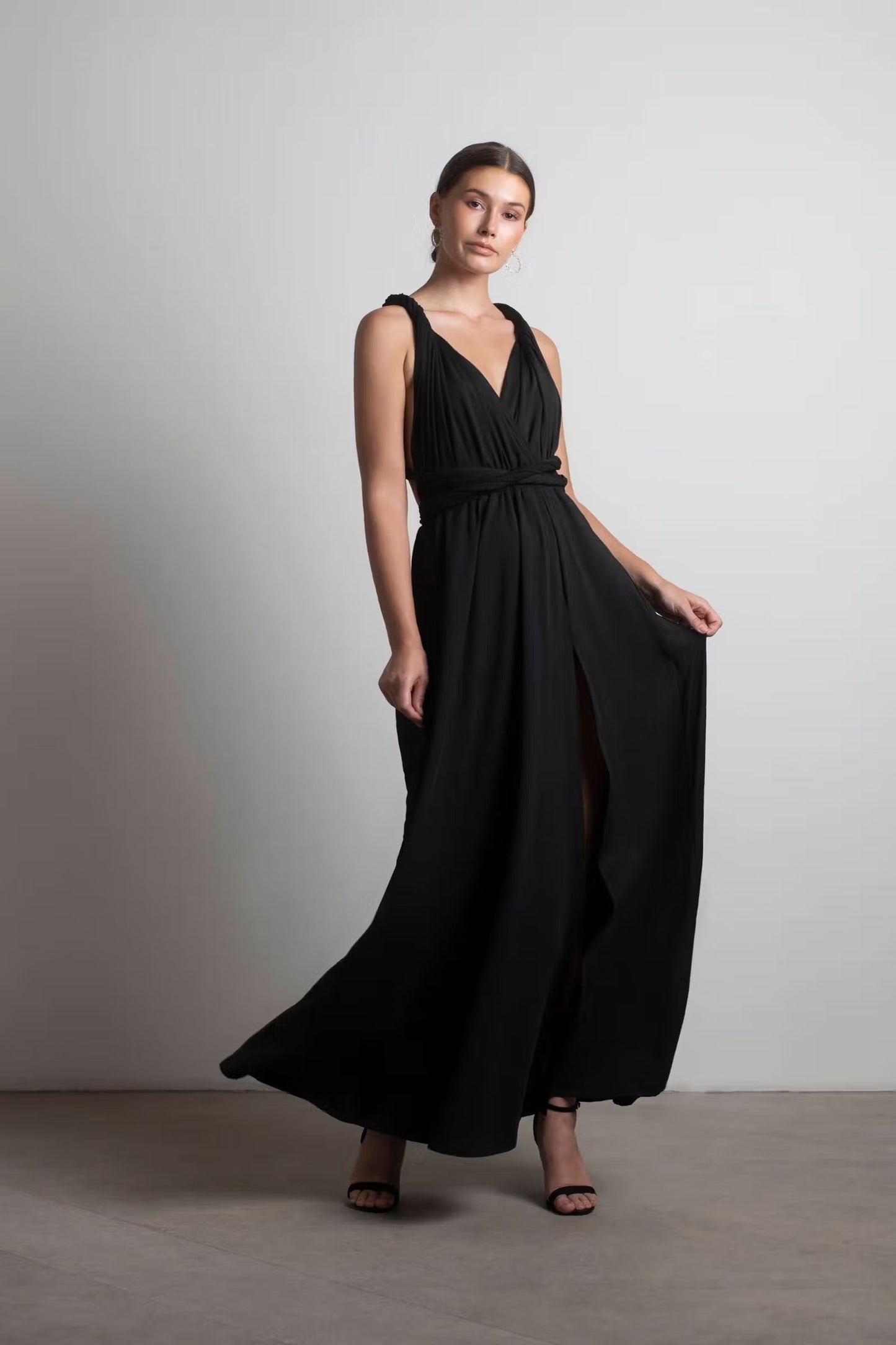 Tobi Think It Through Multiway High Slit Maxi Dress