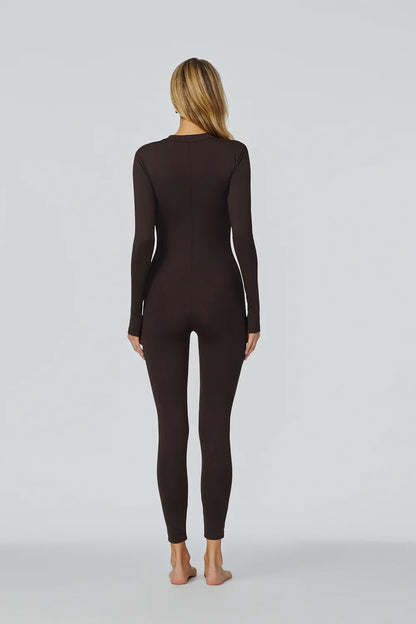 Watskin Sunwear Lois Catsuit in Mocha