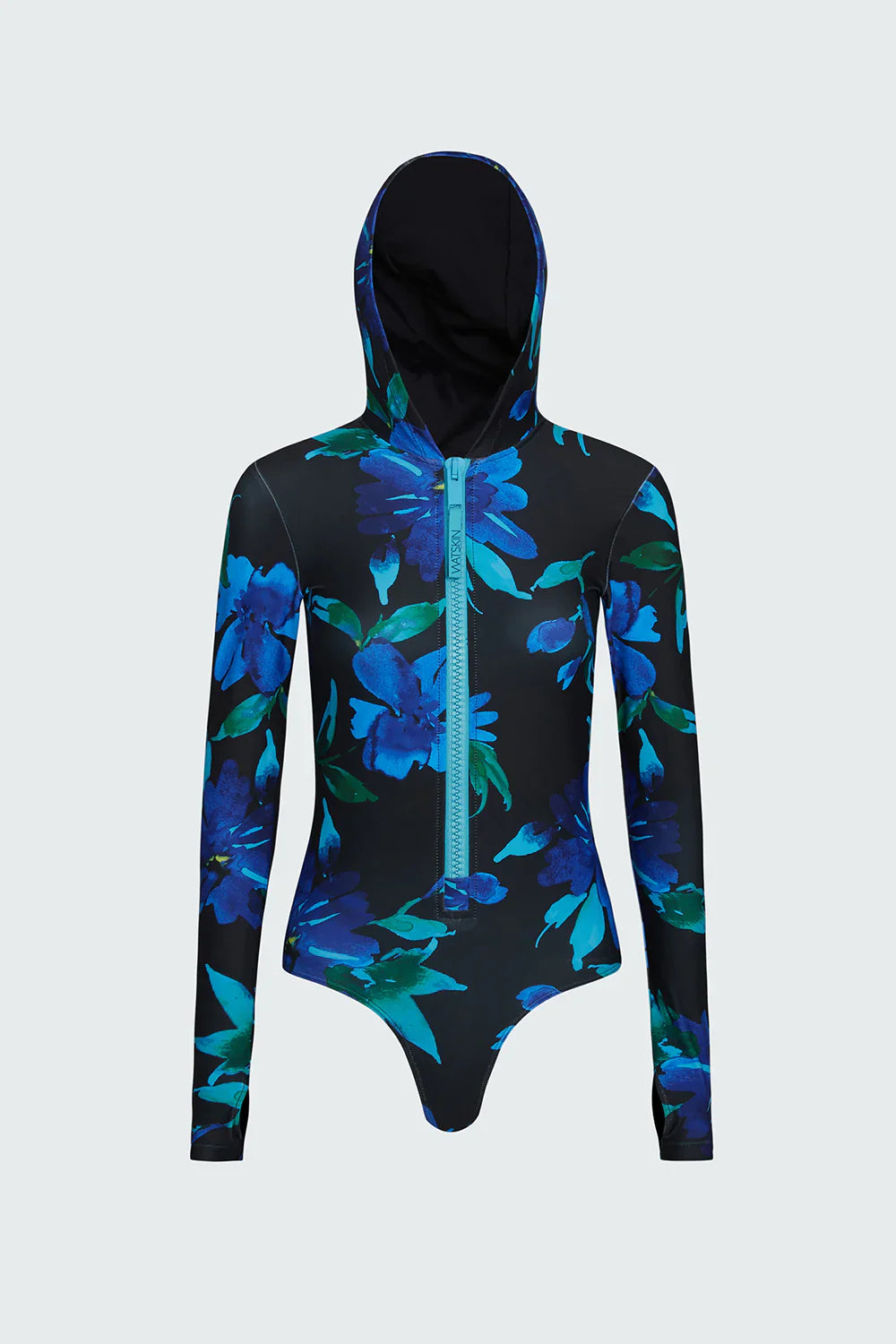 Watskin Sunwear Lola Bodysuit in Midnight Floral