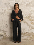 The Handloom Lucid Flow Tie Pants