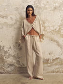 The Handloom Lucid Flow Tie Pants