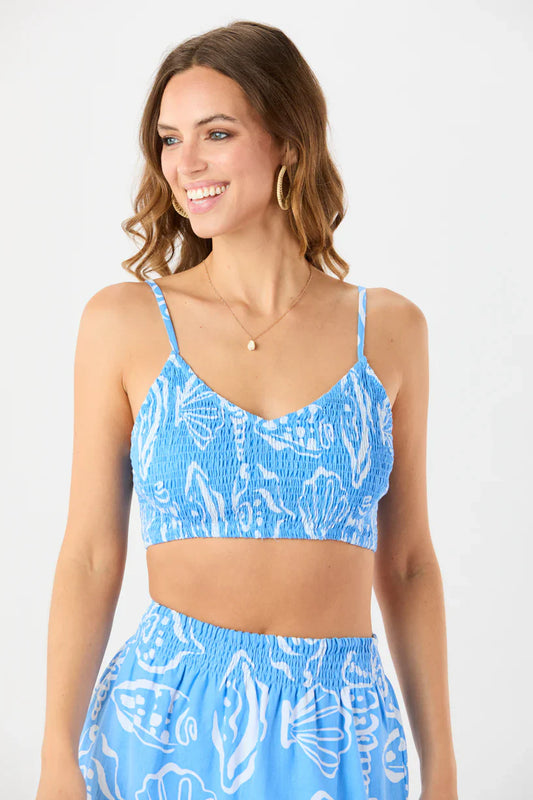 Tiare Hawaii Minnow Top - Seashells Sky