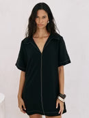 The Handloom Mae Popover Mini Dress