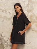 The Handloom Mae Popover Mini Dress