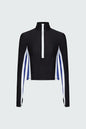 Watskin Sunwear Mia 1/2 Zip Pullover in Blue Colorblock