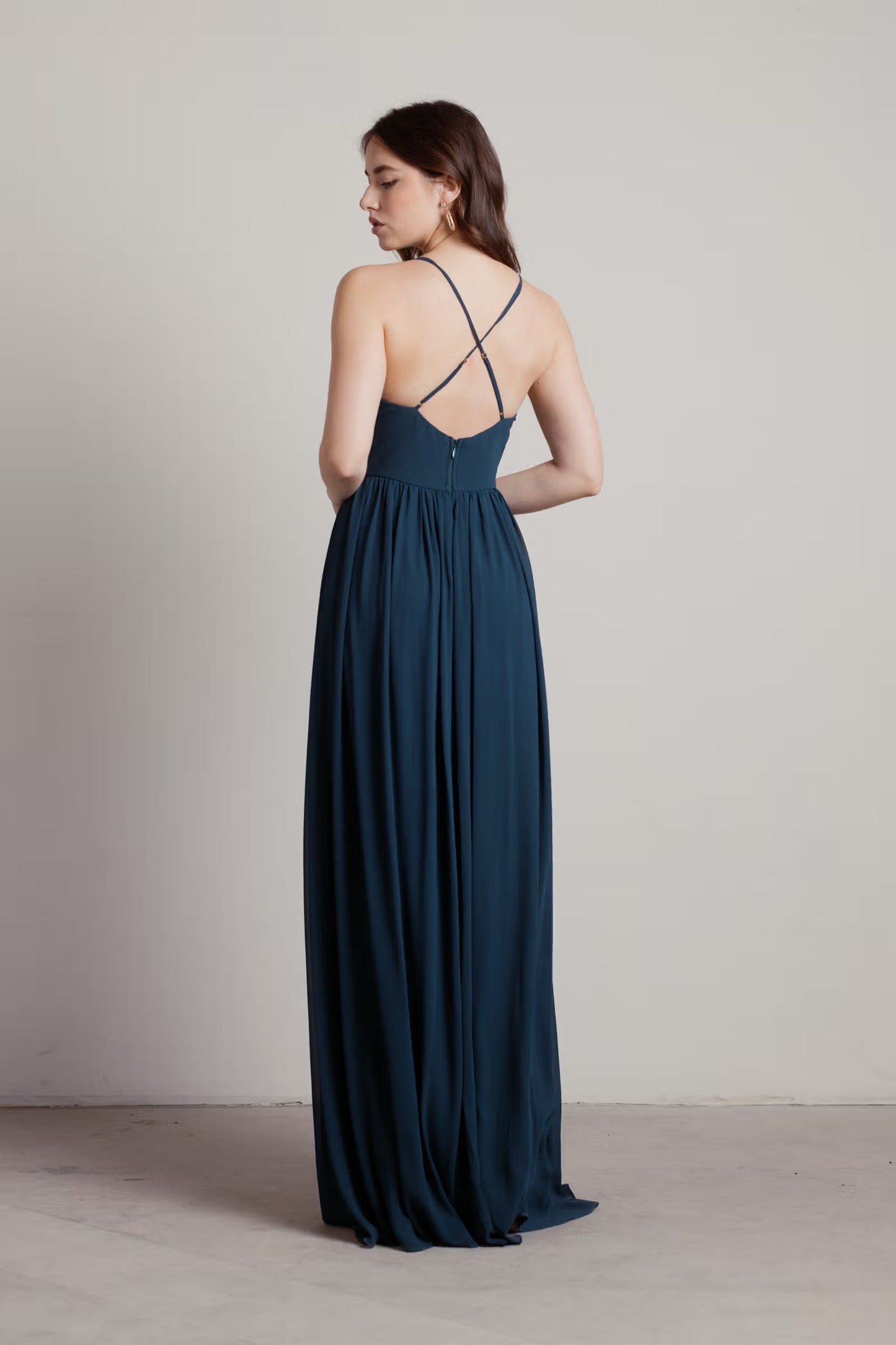 Tobi All I Ever Need Deep V High Slit Maxi Dress