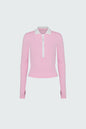 Watskin Sunwear Lily Pique Polo Tee in Pink