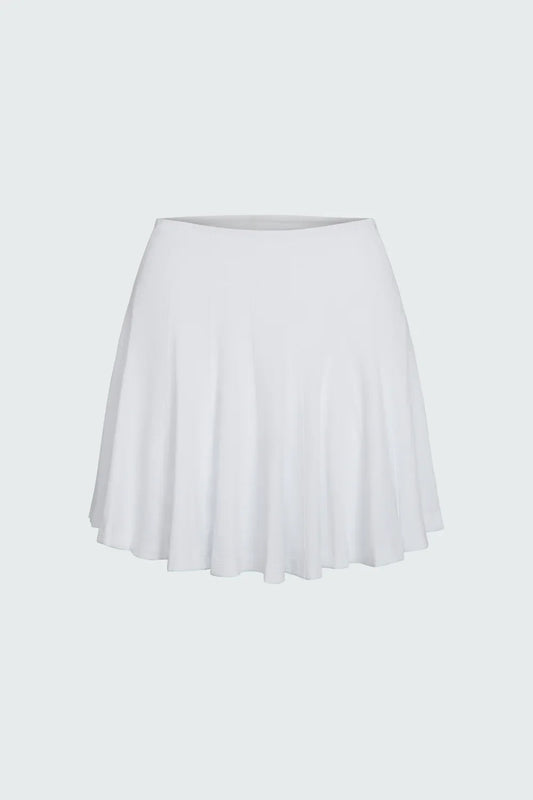 Watskin Sunwear Julia Pique Tennis Skirt in White