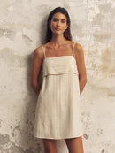 The Handloom Puglia Stripes Mini Dress
