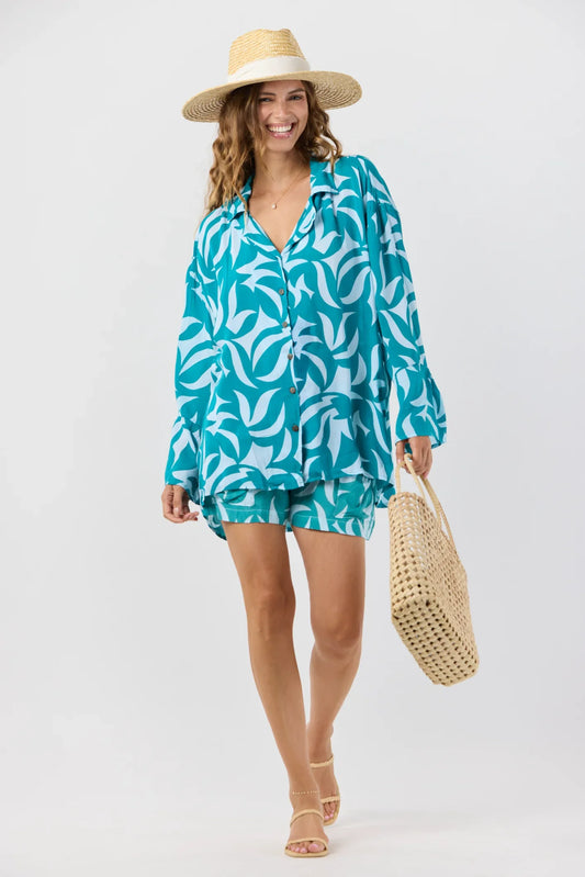 Tiare Hawaii Rockies Shorts - Abstract Geo Tosca