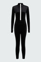 Watskin Sunwear Rae Catsuit in Black Corduroy Velvet