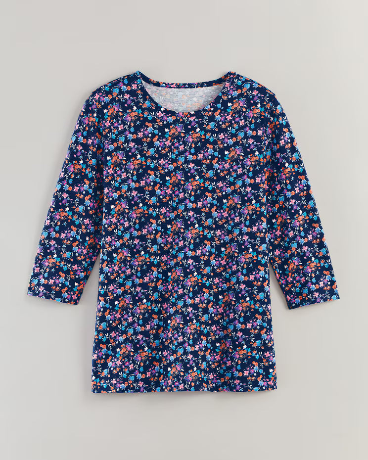 BLAIR Women's Tops Three-Quarter Sleeve Anytime Tee 4 (Petite Short) - x5