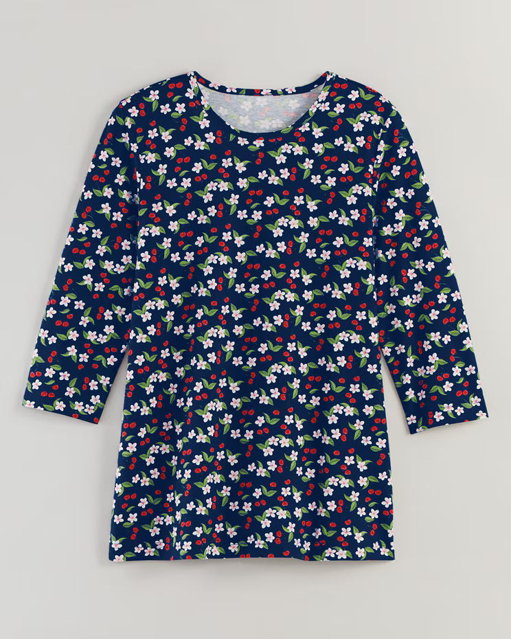 BLAIR Women's Tops Three-Quarter Sleeve Anytime Tee 4 (Petite Short) - x5