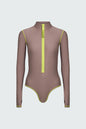 Watskin Sunwear Ryann Bodysuit in Taupe