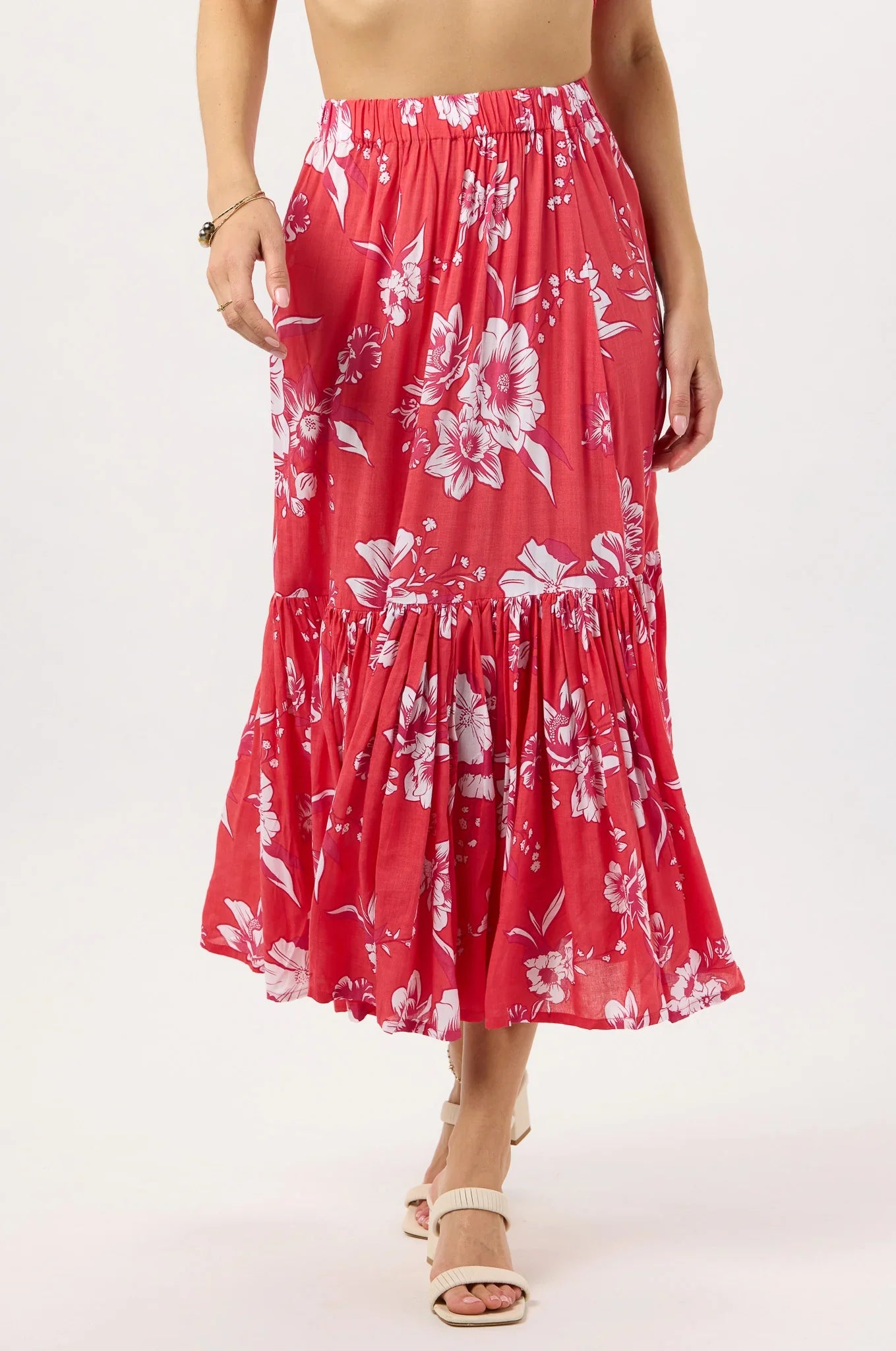 Tiare Hawaii Selkie Skirt - Blooming Orchid Red
