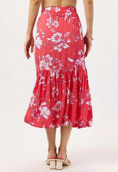Tiare Hawaii Selkie Skirt - Blooming Orchid Red